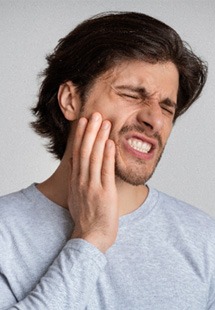 a man near British Woods with a hurt tooth